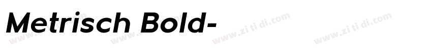 Metrisch Bold字体转换